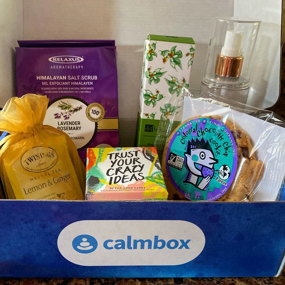 a photo of an open calmbox with items inside