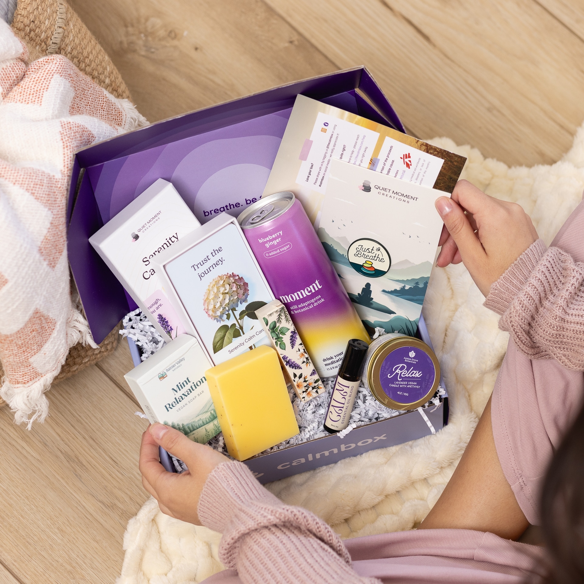 calmbox contents - aromatherapy essentials